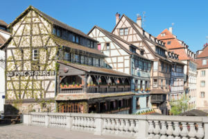 Pont St Martin Bridge, La Petite France, UNESCO World Heritage Site, Strasbourg, Alsace, Grand Est Region, France Pont St Martin Bridge, La Petite France, UNESCO World Heritage Site, Strasbourg, Alsace, Grand Est Region, France